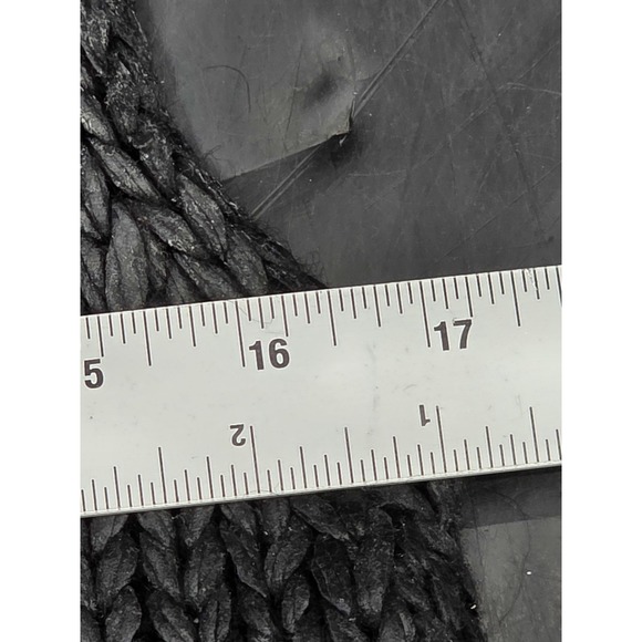 Zara Black Crew Neck Sweater Chunky Knit Shirt Women's Size Small Black - Picture 3 of 8